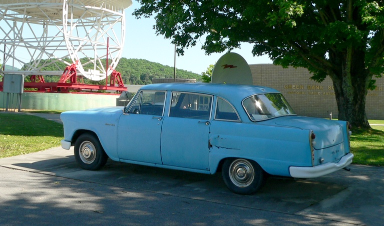 Checker Cab Outside the Visitors Center