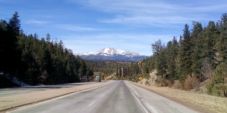 View Coming Down Eastern Slope US 380 Into Roswell