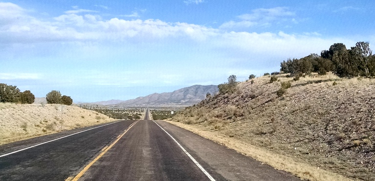 Looking Back, East of Magdalena, New Mexico