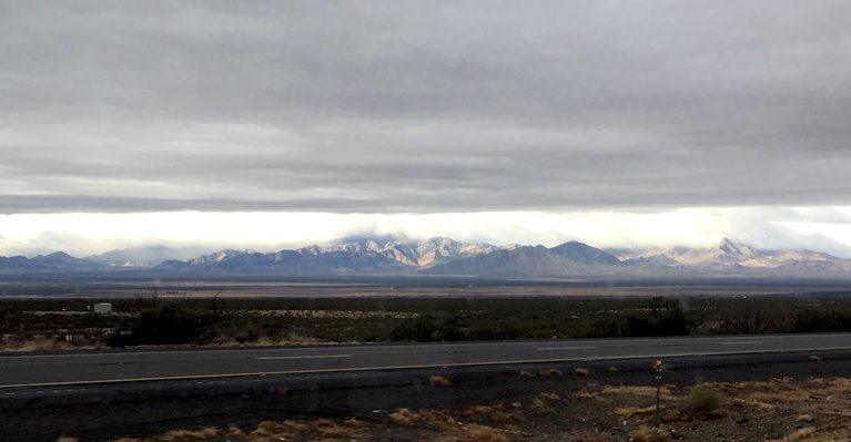 Trailing Edge of Storms Near NM-AZ Border