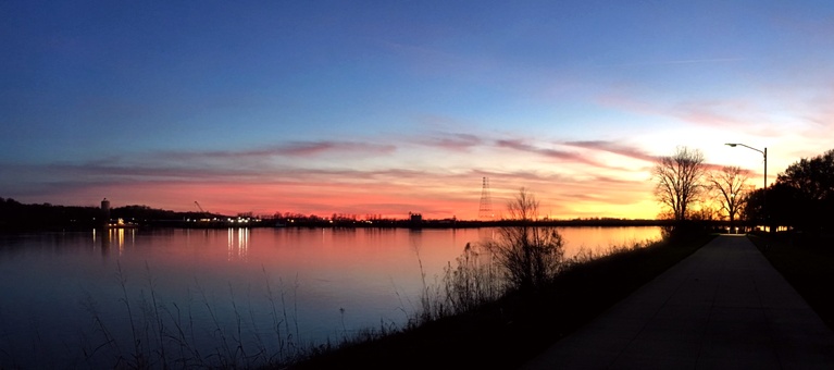 Sunset Over Mississippi River