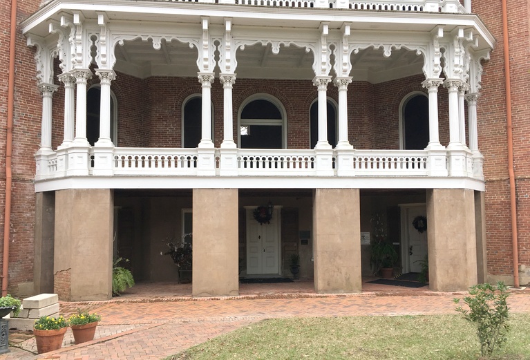 Main Entrance (Below) and Unfinished First Floor at Longwood