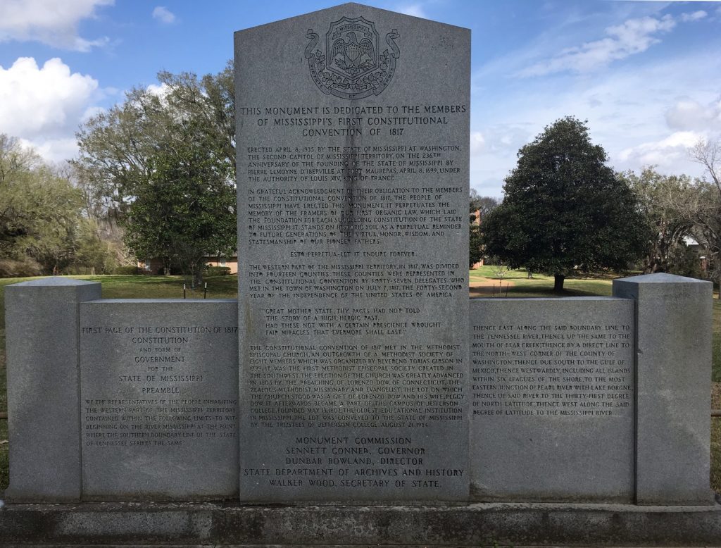 Mississippi Statehood Marker